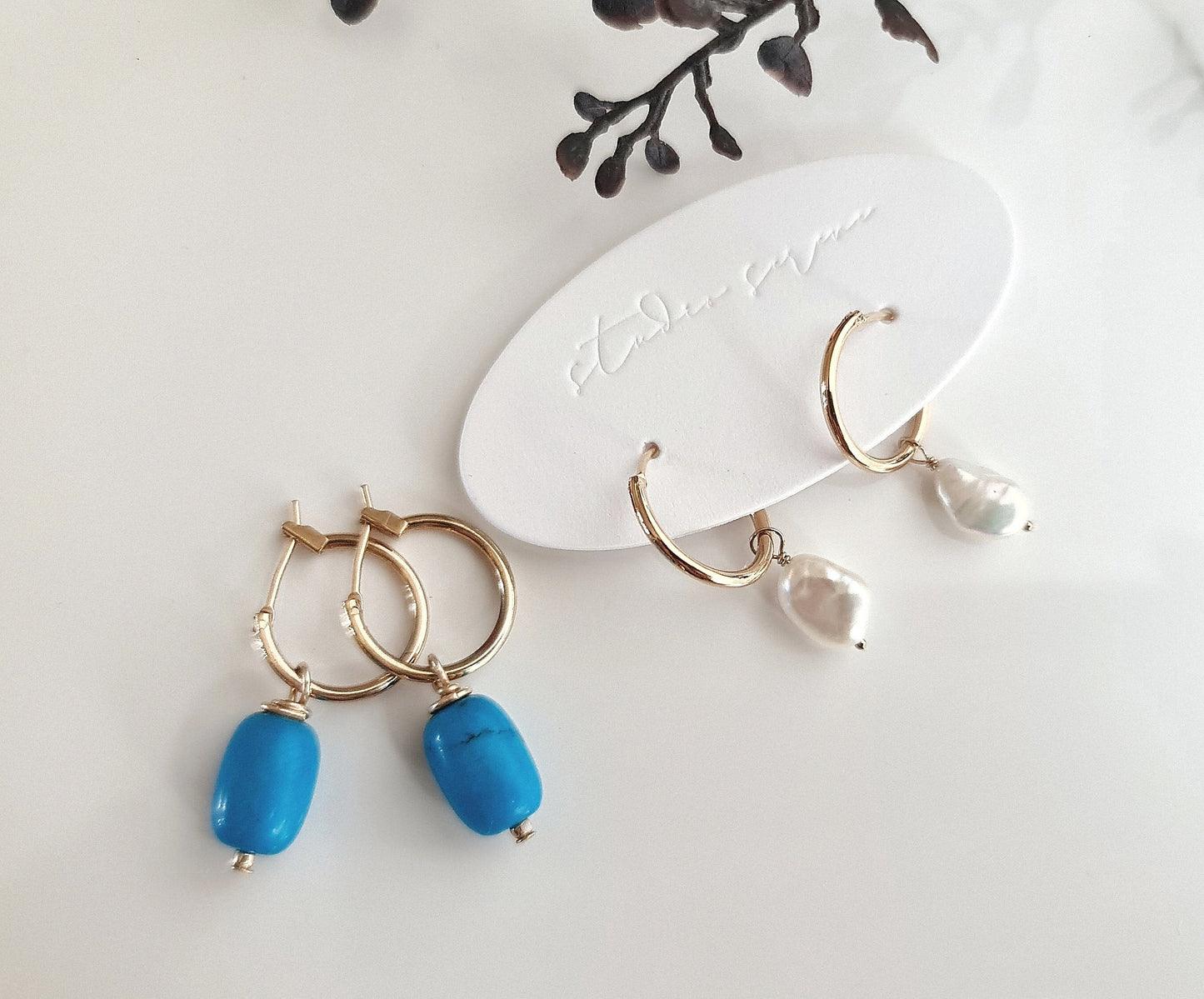 Luna Hoops - Gold-filled hypoallergenic - interchangeable charms