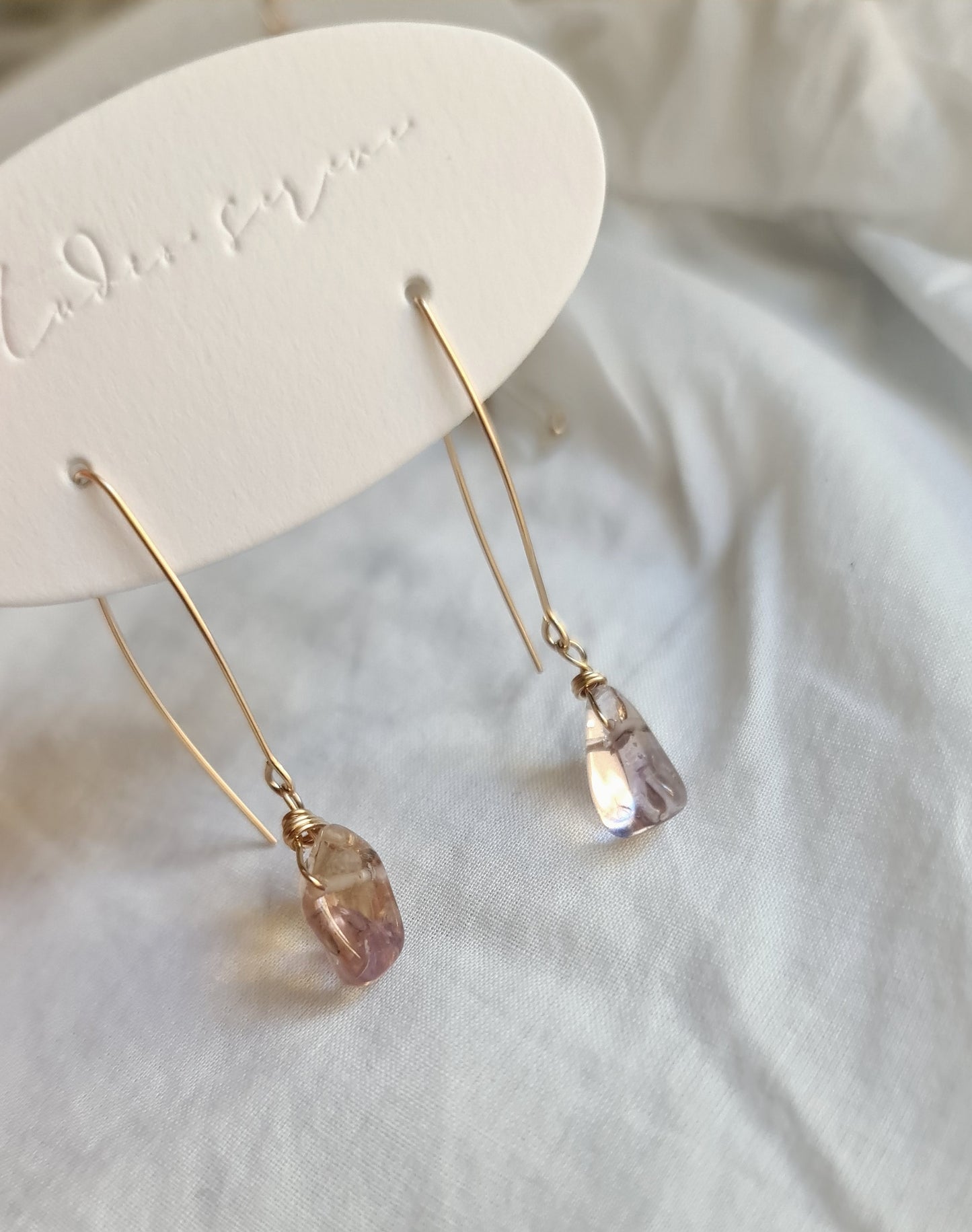 Ametrine Earrings - Gold-filled hypoallergenic wire