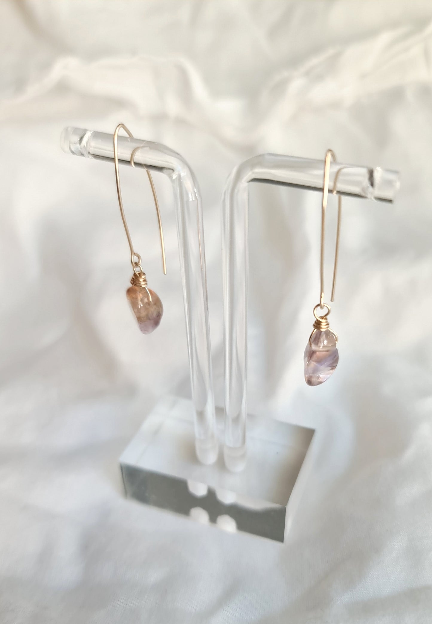 Ametrine Earrings - Gold-filled hypoallergenic wire