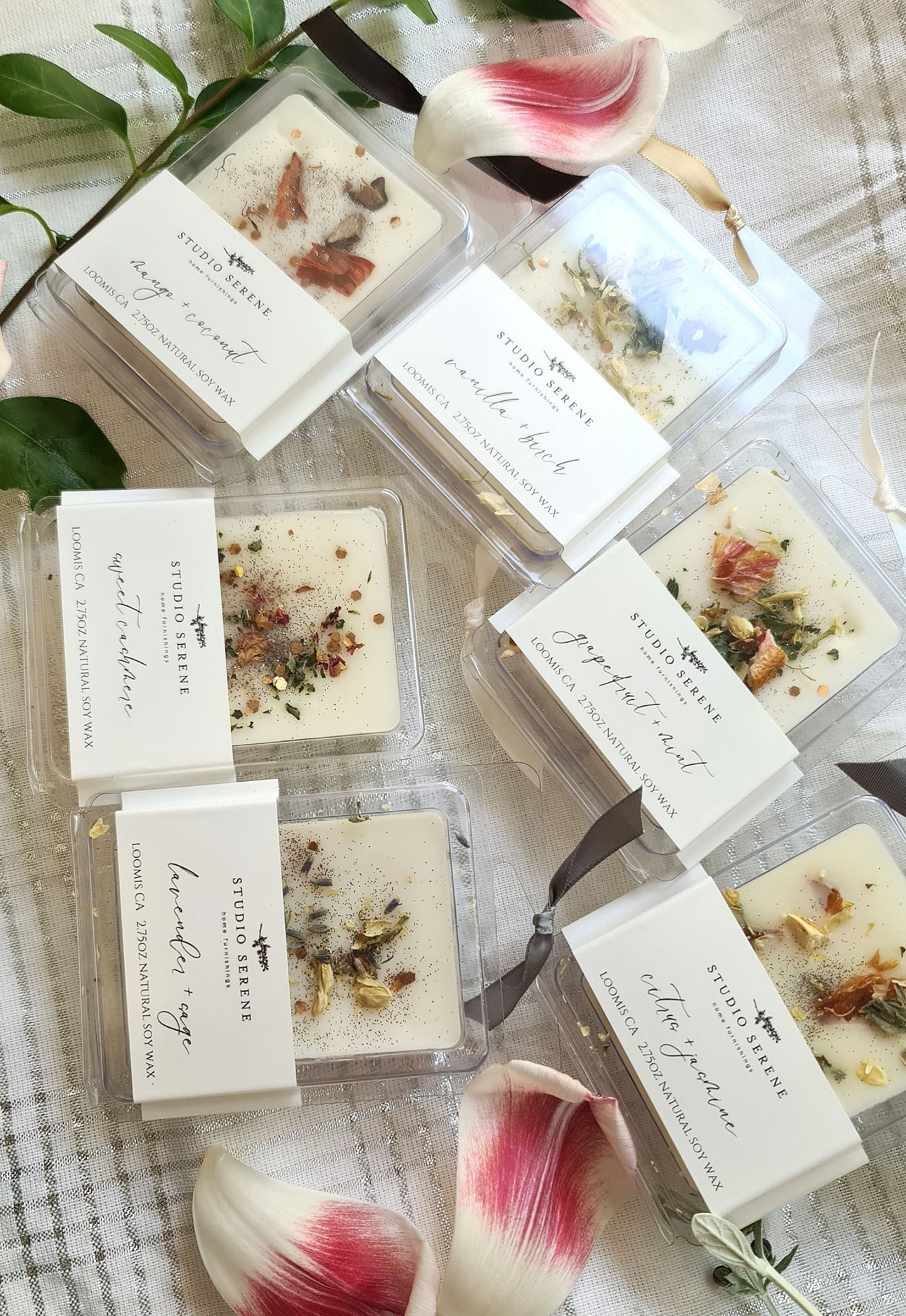 Soy Wax Melts Gift Box - Set of Six Clamshells