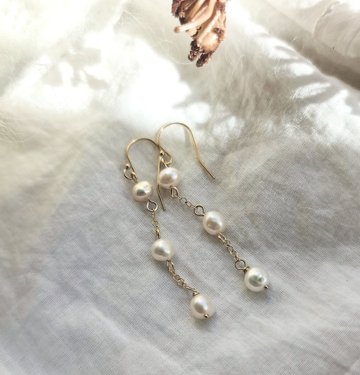 Lily Earrings - Gold Filled Metal