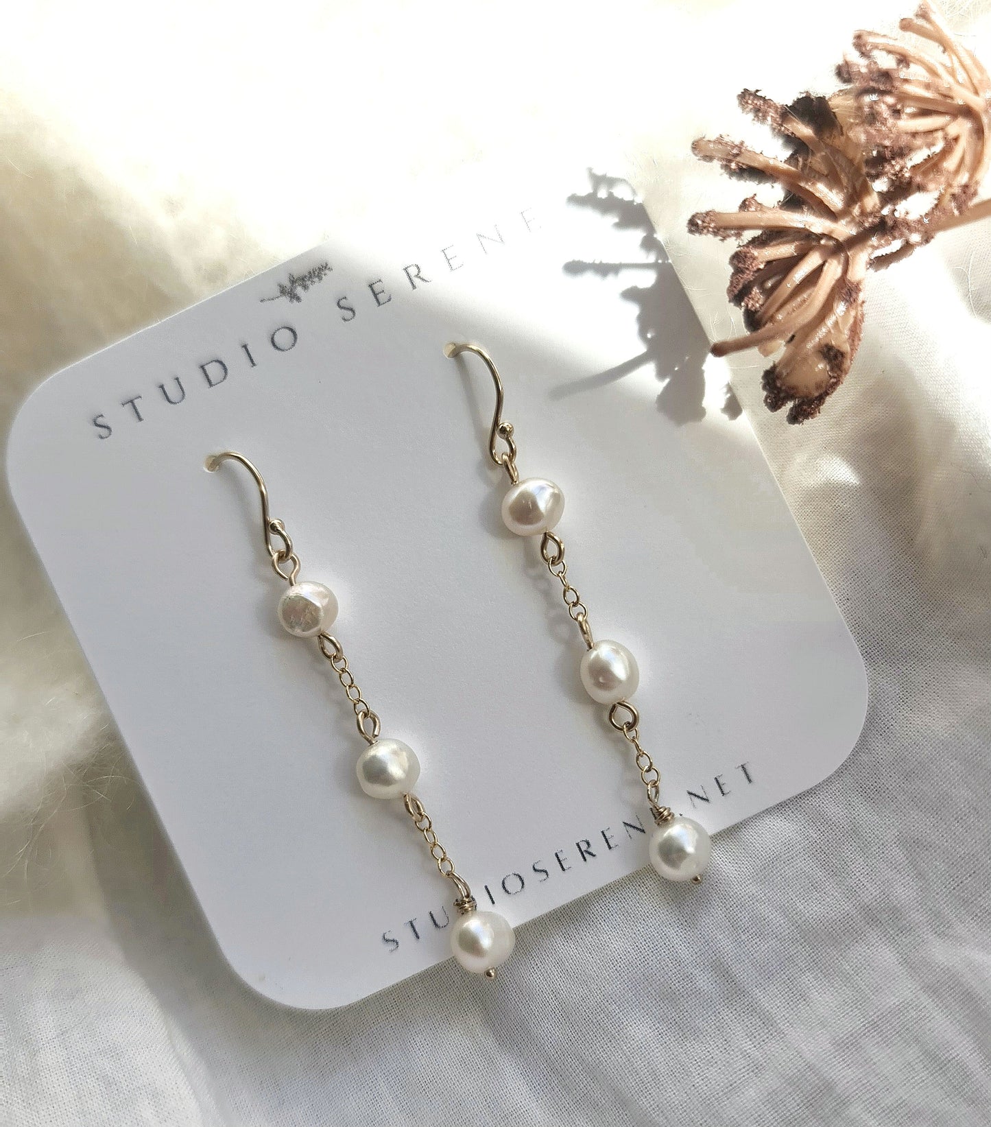 Lily Earrings - Gold Filled Metal