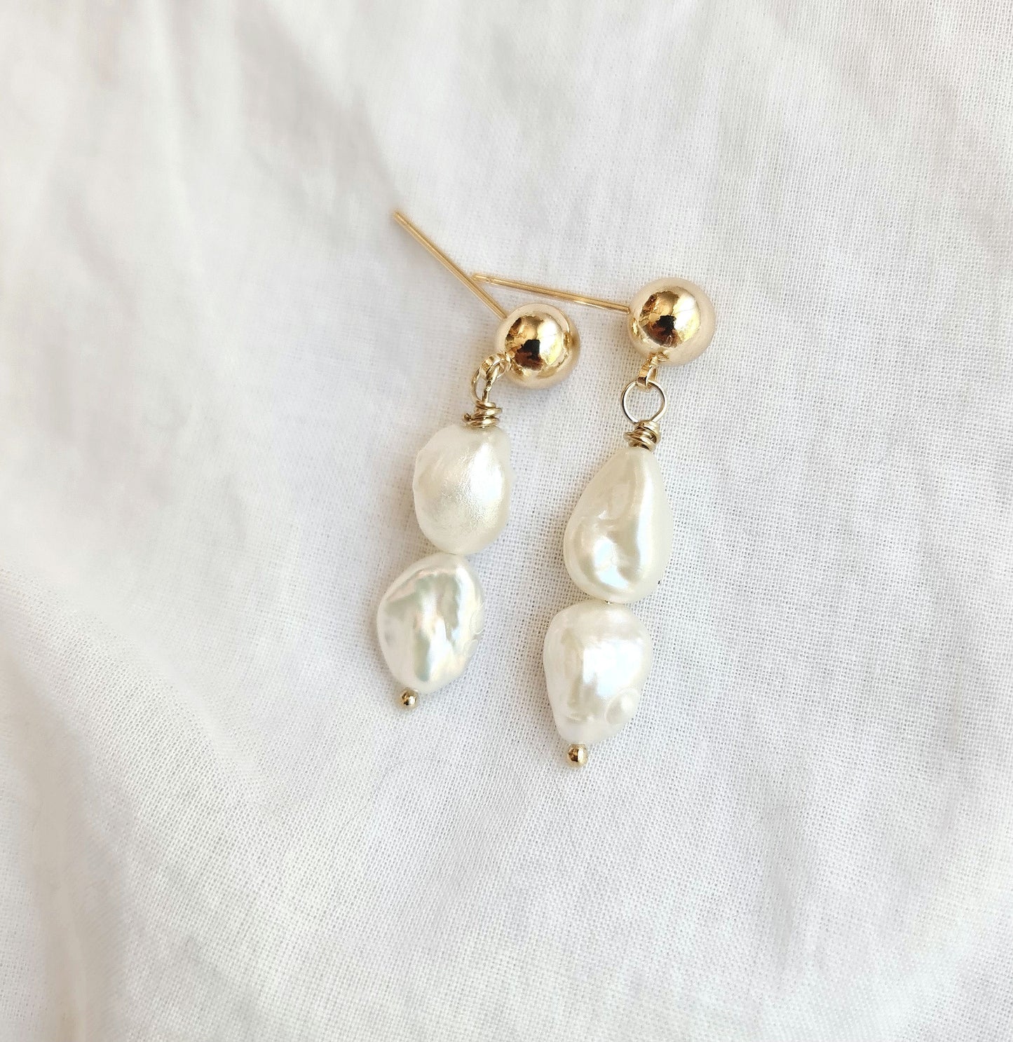 Lily Earrings - Gold Filled Metal