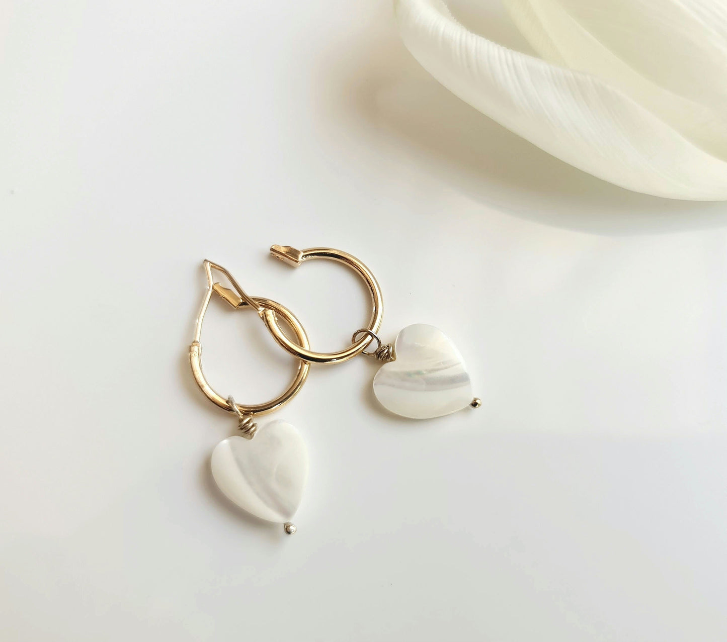 Heart Hoops - Gold-filled hypoallergenic - interchangeable charms