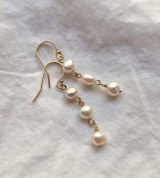 Lily Earrings - Gold Filled Metal