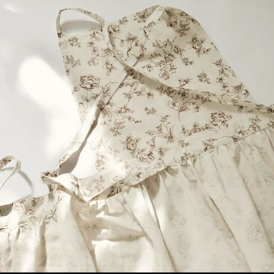 Floral Cotton Apron